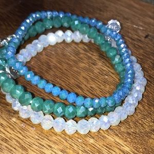 Set of 3 Lizas Faceted Czech Crystal Bracelets New